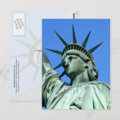 Detail van het standbeeld van het liberty's Head a Briefkaart (Voorkant / Achterkant)