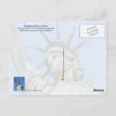 Detail van het standbeeld van het liberty's Head a Briefkaart (Achterkant)