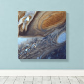 Detail van Jupiter Atmosphere Great Red Spot Canvas Afdruk (Insitu (Houten vloer))