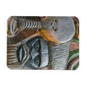 Detail van Kanak-totempaal, Noumea, New New Magneet (Horizontaal)