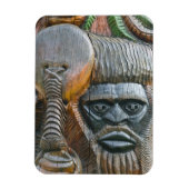 Detail van Kanak-totempaal, Noumea, New New Magneet (Verticaal)