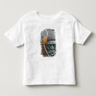 Detail van Kanak-totempaal, Noumea, Nieuw Kinder Shirts