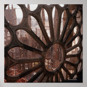 Detail van La Sagrada Familia, Barcelona, Spanje Poster