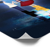 Detail van "Lovehit" Couple Sharing Umbrella Poster (Hoek)