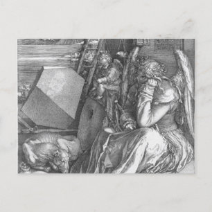 Detail van Melancholia I door Albrecht Dürer (1514 Briefkaart