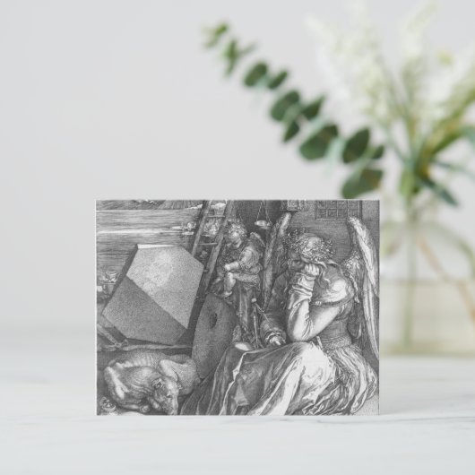 Detail van Melancholia I door Albrecht Dürer (1514 Briefkaart (Staand voorkant)