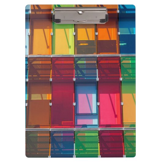 Detail van multicolor commercieel gebouw klembord (Voorkant)