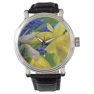 Detail van narcis- en hyacintbloemen. Credit Horloge
