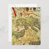 Detail van Noord-Afrika en Europa Briefkaart (Voorkant / Achterkant)