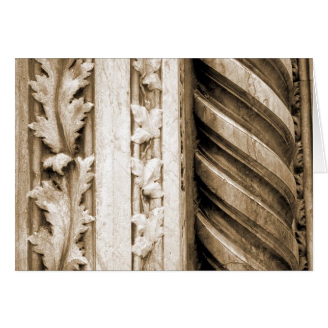 Detail van Renaissance Marble Column Sepia (Voorkant Horizontaal)
