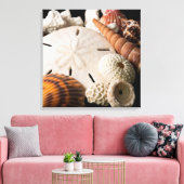 Detail van schelpen van over de hele wereld 2 canvas afdruk (Insitu (Woonkamer))