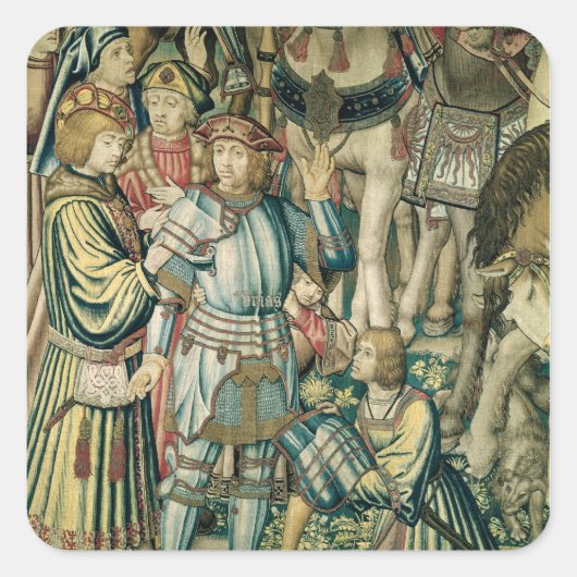 Detail van Uriah the Hittite Vierkante Sticker (Voorkant)