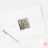 Detail van Venus en de Graces Vierkante Sticker (Envelop)