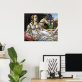 Detail van Venus, Venus en Mars door Botticelli Poster (Thuiskantoor)