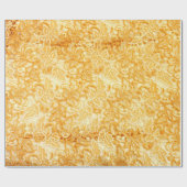 Detail van weefsel van gouden kant van weefsel cadeaupapier (Vlak)