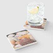 Detail van zeelieden uit de hele wereld 2 stenen onderzetter (Zijkant)