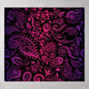  detailbloemen naadloze illustratie poster