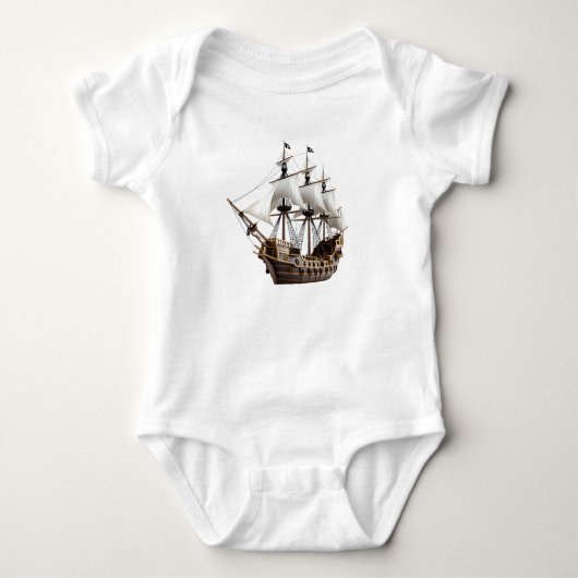 Detailed 3D Rendering of a Pirate Ship Romper (Voorkant)