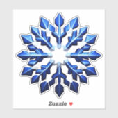 Detailed Blue Snowflake Sticker (Vel)