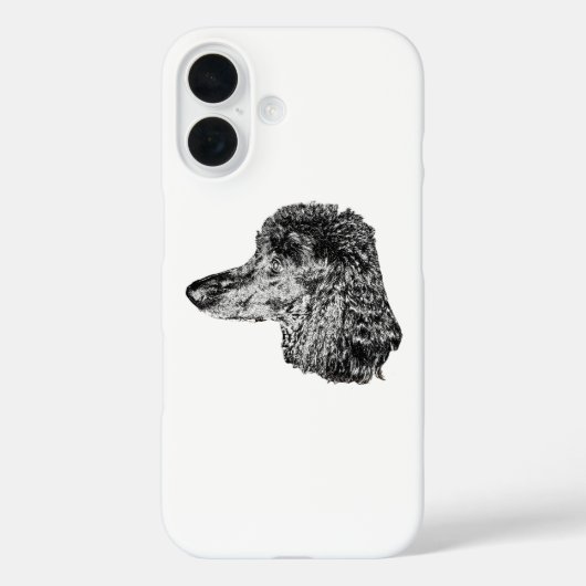 Detailed Dog Portrait Phone Case (Achterkant)