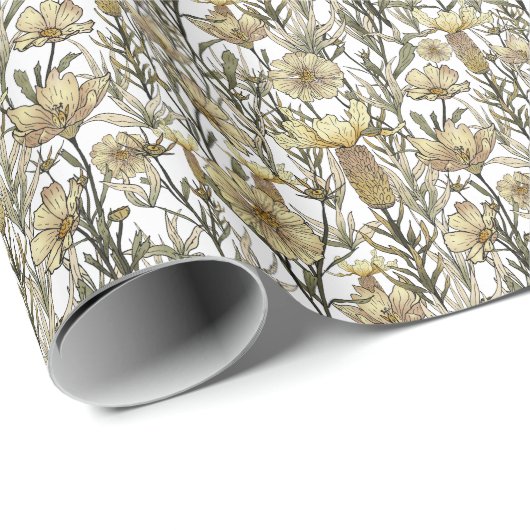Detailed Floral Pattern Cadeaupapier (Rol Hoek)