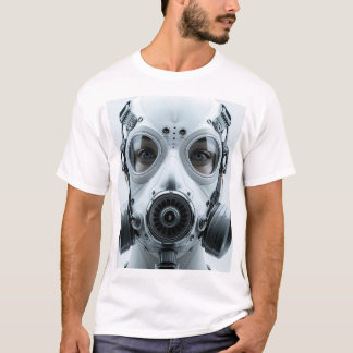 Detailed gas mask ensuring safe breathing. Generat T-shirt