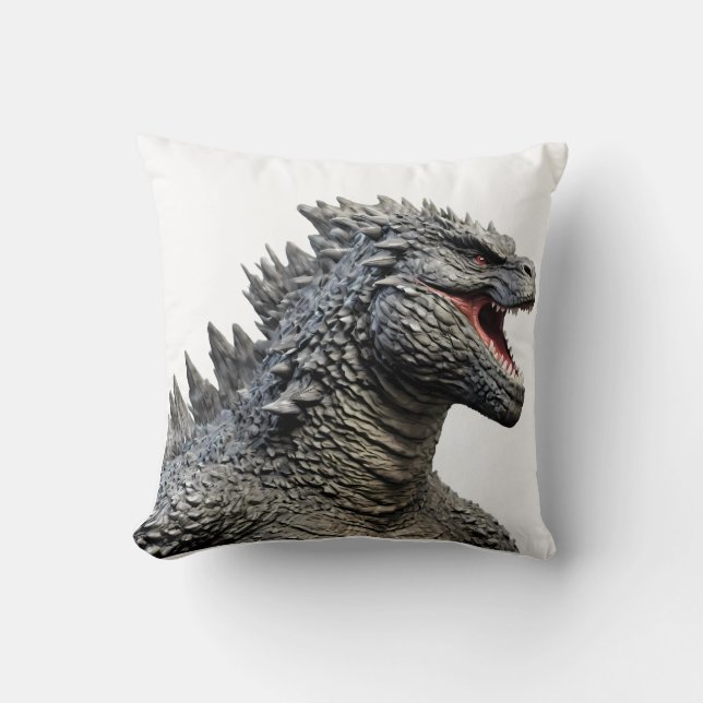 Detailed Head of Roaring Godzilla Monster Kussen (Voorkant)