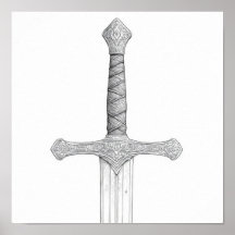 Detailed Knight's Gauntlet and Sword Grip Coloring