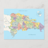 Detailed map of Dominican Republic Briefkaart (Voorkant)