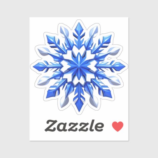 Detailed Snowflake Design Sticker (Vel)