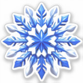Detailed Snowflake Design Sticker (Voorkant)