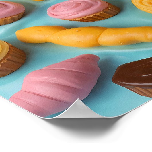 Detailed Undulating Pastry Wallpaper and Art Print (Hoek)
