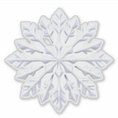 Detailed White Snowflake Design Sticker (Voorkant)