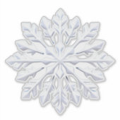 Detailed White Snowflake Design Sticker (Voorkant)