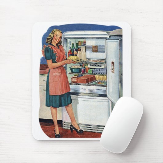  detailhandel, 50s keuken, volledige koelkast muismat (Met muis)