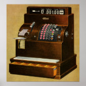  detailhandel, Antiek kasregister Poster (Voorkant)