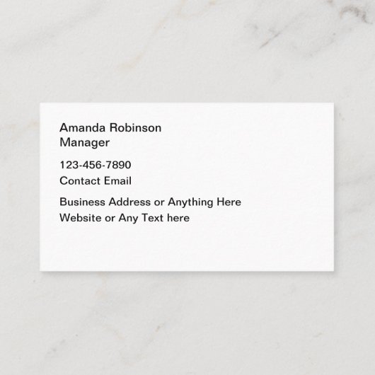 Detailhandel Uniform S Visitekaartje (Achterkant)