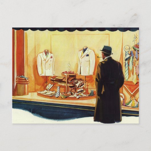  detailhandel, winkelen voor Mannen Briefkaart (Voorkant)