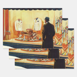  detailhandel, winkelen voor Mannen Inpakpapier Vel