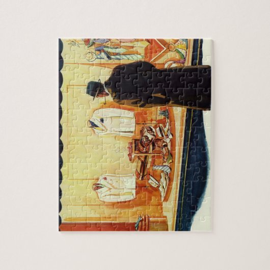  detailhandel, winkelen voor Mannen Legpuzzel (Verticaal)