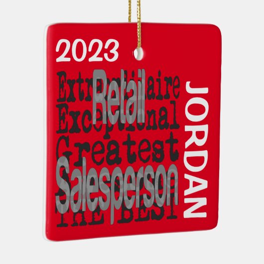 Detailhandelaar Extraordinaire CUSTOM Keramisch Ornament (Rechts)