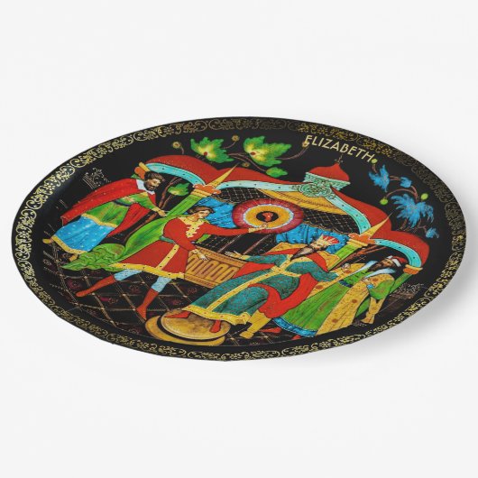 detailhandelaar Russische feiale fantasy kleurig Papieren Bordje (Gekanteld)