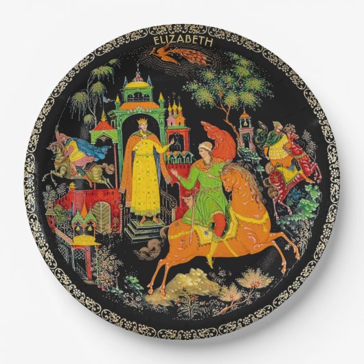 detailhandelaar Russische feiale fantasy kleurig Papieren Bordje (Voorkant)