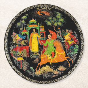 detailhandelaar Russische feiale fantasy kleurig Ronde Kartonnen Onderzetter