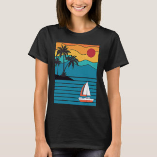  detailhandelboot 80s 70s Stijlzeilboot T-shirt