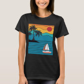  detailhandelboot 80s 70s Stijlzeilboot T-shirt (Voorkant)
