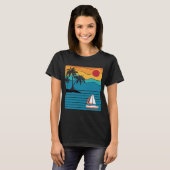  detailhandelboot 80s 70s Stijlzeilboot T-shirt (Voorkant volledig)