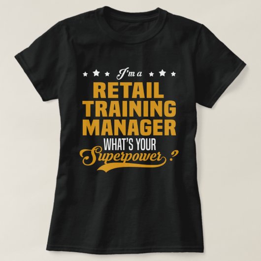 Detailhandeltrainingsmanager T-shirt (Design voorkant)