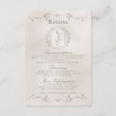 DETAILKAART | Elegant Roos Beauty Wedding Informatiekaartje (Voorkant)