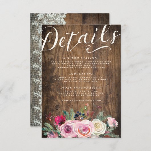 DETAILKAART | Rustige houtenbakkerij Informatiekaartje (Voorkant / Achterkant)